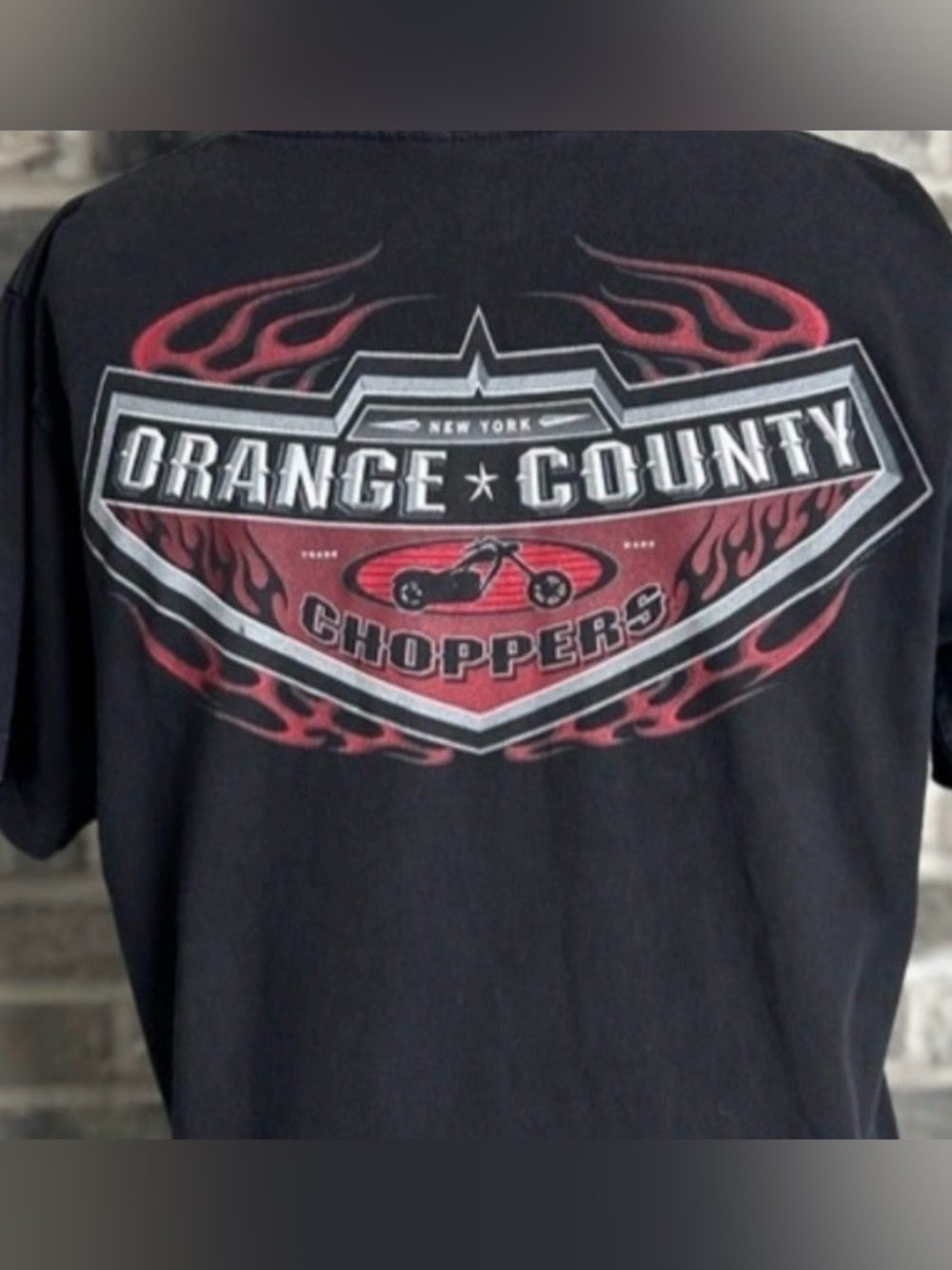Orange County Choppers OCC Y2K Flame Graphic T-Shirt Volcom Medium